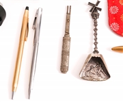 DESK ACCESSORIES - PENS, VIALS, MINIATURE TOOLS