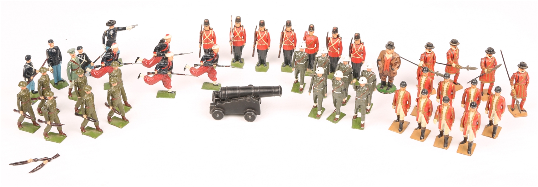 BRITAINS MIXED CONFLICT TOY SOLDIERS LOT OF 42
