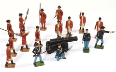 BRITAINS MIXED CONFLICT TOY SOLDIERS LOT OF 42