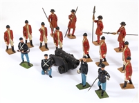 BRITAINS MIXED CONFLICT TOY SOLDIERS LOT OF 42