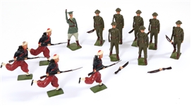 BRITAINS MIXED CONFLICT TOY SOLDIERS LOT OF 42