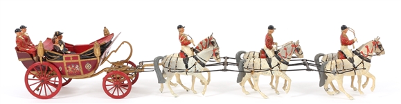 BRITAINS HISTORICAL SERIES HORSE & CARRIAGE SET 9402