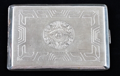 MEXICAN ENGRAVED STERLING CIGARETTE CASE