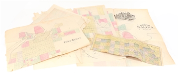 LATE 19TH & EARLY 20TH C. KANSAS MAPS LOT OF 6