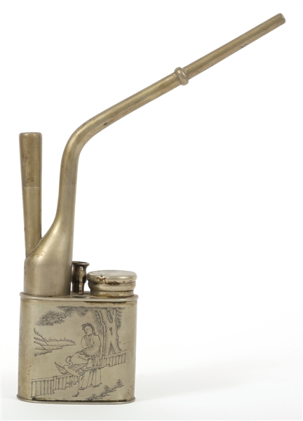 ENGRAVED BRASS CHINESE WATER PIPE