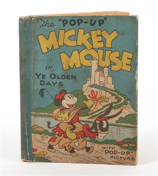 1934 MIDGET POP UP BOOK MICKEY MOUSE IN YE OLDEN DAYS