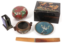 20TH C. ASIAN TRAVEL SOUVENIR DESK TOP DECOR LOT OF 6