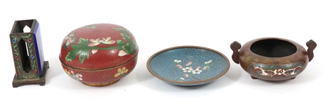 20TH C. ASIAN TRAVEL SOUVENIR DESK TOP DECOR LOT OF 6