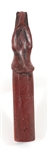 NATIVE AMERICAN TWISTED WOOD PIPE STEM & CATLINITE BOWL