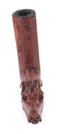 NATIVE AMERICAN TWISTED WOOD PIPE STEM & CATLINITE BOWL