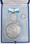 1940 GERMAN LOYAL WORKER'S .900 SILVER MEDALLION SET