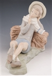 LLADRO PORCELAIN SHEPHERD WITH BIRD #4730 FIGURINE