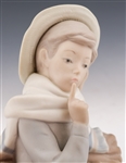 LLADRO PORCELAIN SHEPHERD WITH BIRD #4730 FIGURINE
