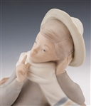 LLADRO PORCELAIN SHEPHERD WITH BIRD #4730 FIGURINE