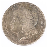 1891-S US MORGAN SILVER DOLLAR COIN RAINBOW TONING