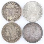 SILVER MORGAN DOLLAR COINS 1884O, 1887O, 1894S, 1894P