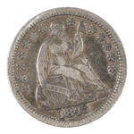 1845 US SILVER SEATED LIBERTY HALF DIME COIN