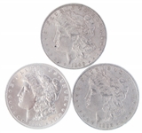 1886-P US MORGAN SILVER DOLLAR COINS - LOT OF 3