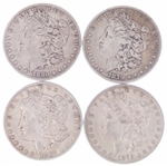 1879, 1880 & 1887-P US MORGAN SILVER DOLLAR COINS