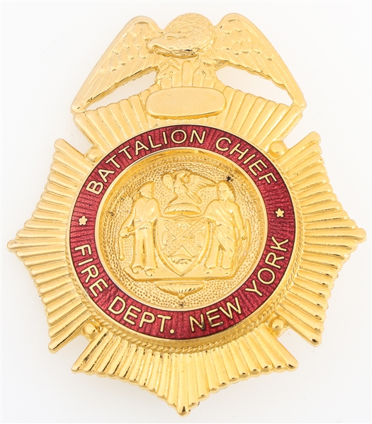 FIRE DEPARTMENT NEW YORK BATTALION CHIEF BADGE