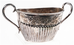 SILVERPLATE EPERGNE, SERVE WARE, & WINE SPOUT