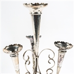 SILVERPLATE EPERGNE, SERVE WARE, & WINE SPOUT