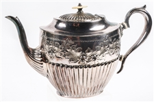 SILVERPLATE EPERGNE, SERVE WARE, & WINE SPOUT