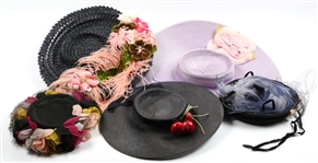 20TH C. LADIES HATS LOT OF 6