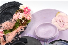 20TH C. LADIES' HATS LOT OF 6