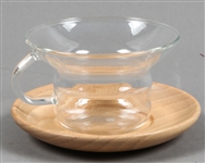 JENAER GLAS TEA POT, WARMER, & 6 TEA CUPS WITH SAUCERS