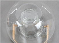 JENAER GLAS TEA POT, WARMER, & 6 TEA CUPS WITH SAUCERS