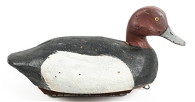 CARVED WOOD DUCK DECOYS LOT OF 2