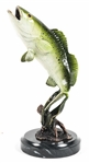 FOLK ART FISH CARVINGS & FISH STATUETTES LOT OF 6