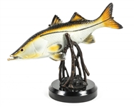 FOLK ART FISH CARVINGS & FISH STATUETTES LOT OF 6
