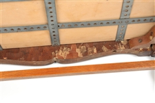 EARLY 20TH C. BENCH WITH EMBROIDERED SEAT