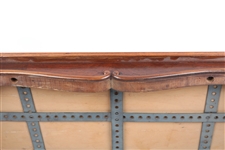 EARLY 20TH C. BENCH WITH EMBROIDERED SEAT
