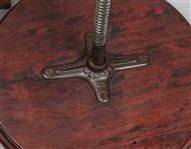CHARLES PARKER CO. WOODEN HIGH BACK PIANO STOOL 