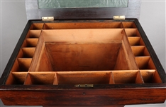 20TH C. WALNUT SEWING SIDE TABLE 