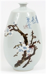 CHINESE HAND-PAINTED PORCELAIN CHERRY BLOSSOM VASE