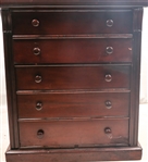 LATE 19TH C. HAND PUMP FLUSHING COMMODE CABINET 