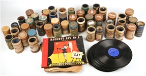 40+ 78MM GRAMOPHONE & 40+ PHONOGRAPH CYLINDER RECORDS