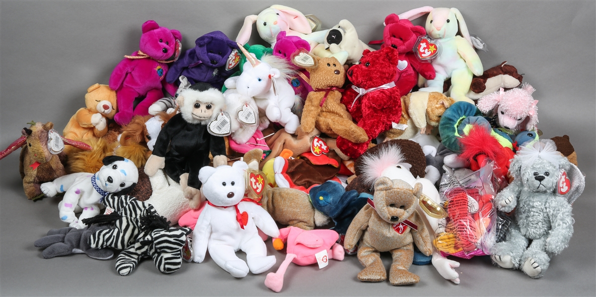 TY BEANIE BABIES LOT OF 57