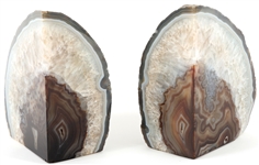 AGATE GEODE BOOKEND PAIR