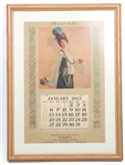 FRAMED MASONS THE CURIOSITY SHOPPE 1913 CALENDAR