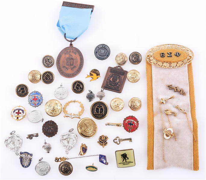 FRATERNAL ORGS & MORE CHALLENGE PINS, MEDALS, & BUTTONS