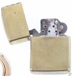 ZIPPO LIGHTERS, SILVER PLATE COMB, & COMPACT LOCKET