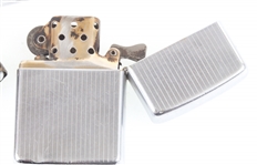 ZIPPO LIGHTERS, SILVER PLATE COMB, & COMPACT LOCKET