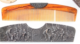 ZIPPO LIGHTERS, SILVER PLATE COMB, & COMPACT LOCKET