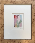 LAURA PATRICK JESTER ABSTRACT FRAMED WATERCOLOR