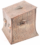 ARTS AND CRAFTS HAMMERED COPPER COAL BOX 